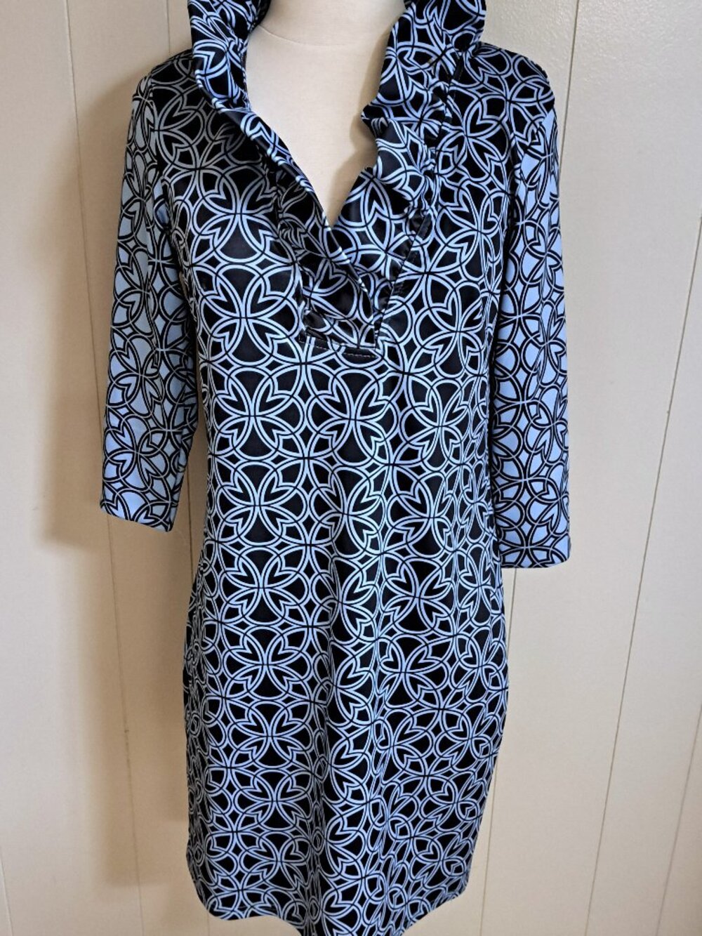 GRETCHEN SCOTT LADIES PRINTED DRESS POLYESTER & SPANDEX STRETCH SIZE SM